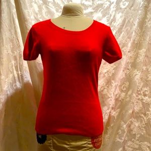 Red cashmere Sweater T-shirt